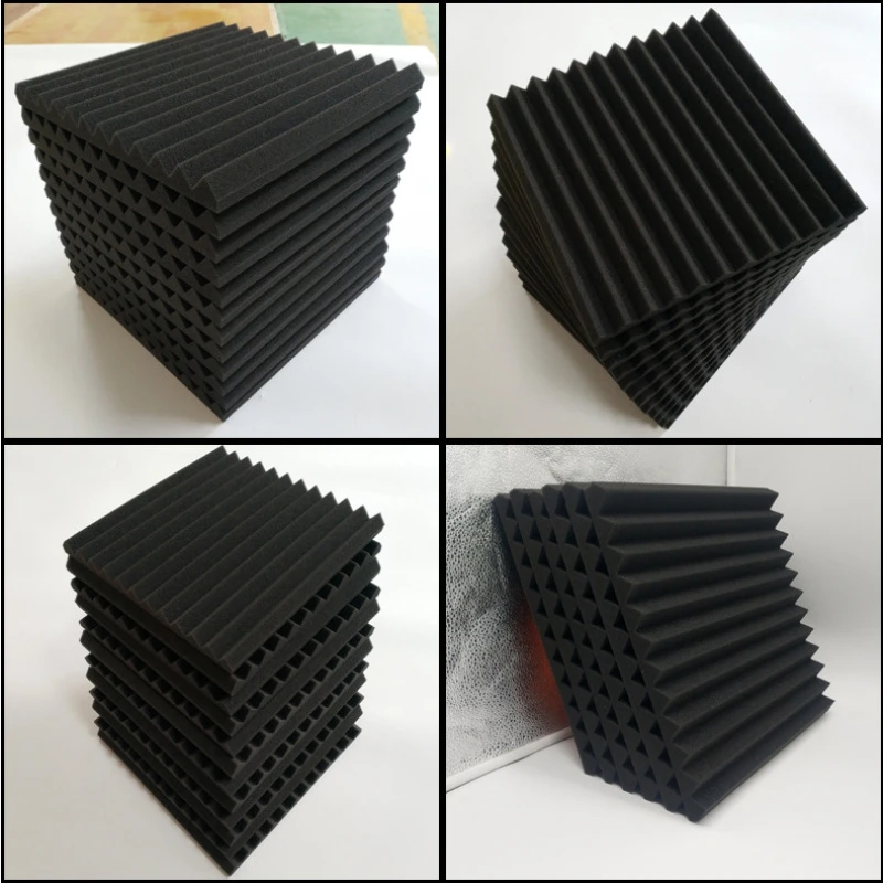 1Pcs 300x300x25mm Studio Acoustic Foam Soundproof Pyramid Sound Absorption Treatment Panel Tile Protective Sponge Sealing Strip