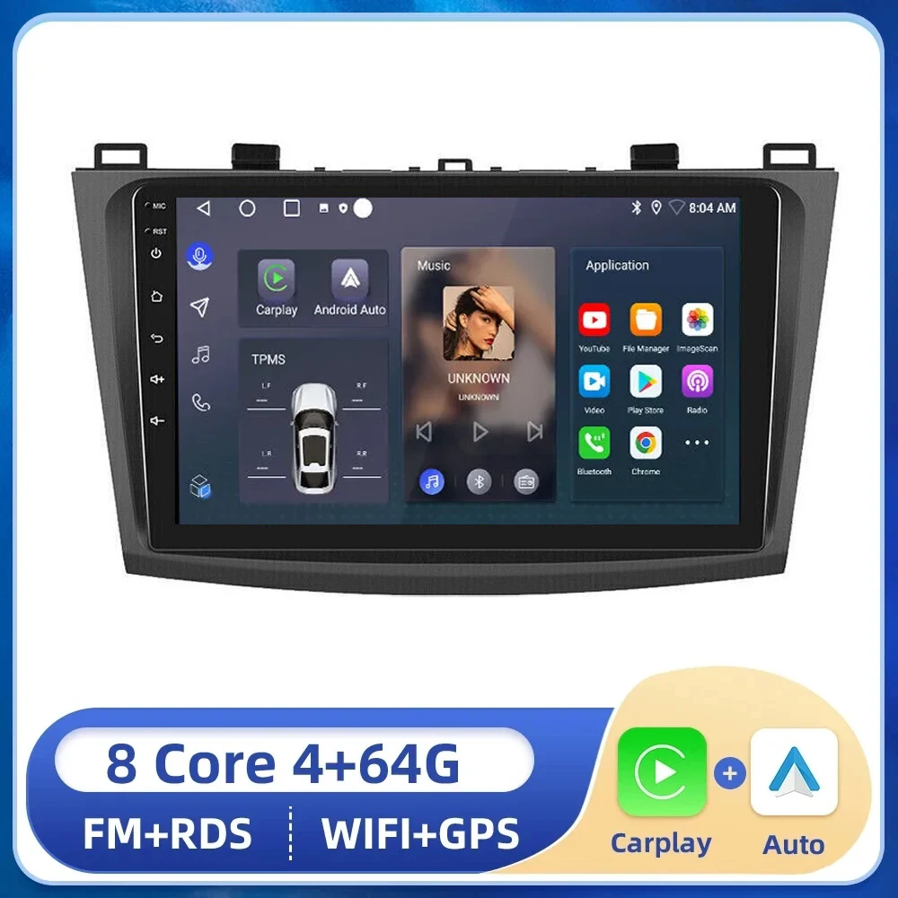 

Автомагнитола 2 din для Mazda 3 2009 -2013 с GPS и Android 14