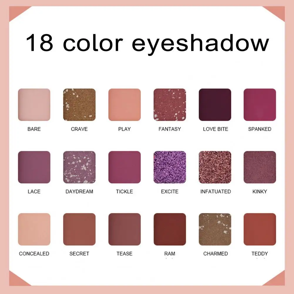 

18 Color Eyeshadow Palette Vibrant Earth-toned Eye Shadow Palette with 18 Pearlescent Matte Shades for Stunning Eye Looks