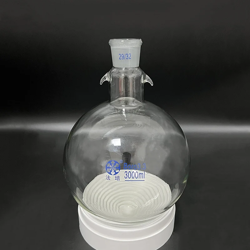 

FAPEI Single standard mouth round-bottomed flask,With hook up,Capacity 3000mL and joint 29/32,Single neck round flask