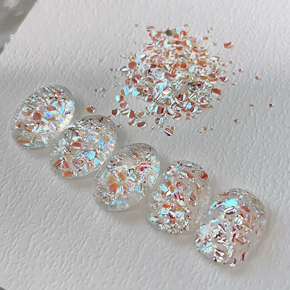 Flasy Ultra-mince hexagone ongles paillettes gros argent 3D vernis irisé bulle décoration Gel paillettes ongles Paillette C0X1