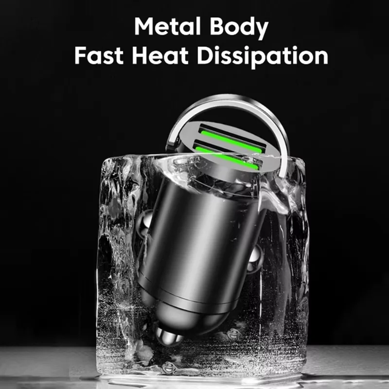 شاحن سيارة صغير 12-24 فولت ولاعة شحن سريع شاحن سيارة USB من النوع C لهاتف Xiaomi Samsung Huawei Iphone Power