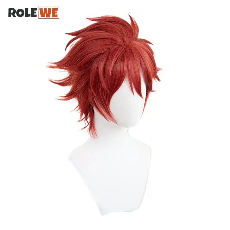 SK8 Vô Cực Reki Kyan Cosplay Bộ Tóc Giả Đỏ Short Nam Chịu Nhiệt Tóc Tổng Hợp Cosplay Bộ Tóc Giả + Tặng Bộ Tóc Giả Nắp + dây Đeo Đầu Băng Đô Quấn Tóc