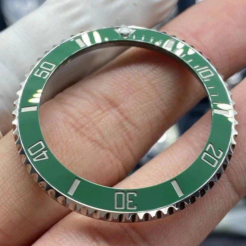 Watch Parts Black Green Ceramic Bezels Insert For 41mm Submariner 126610