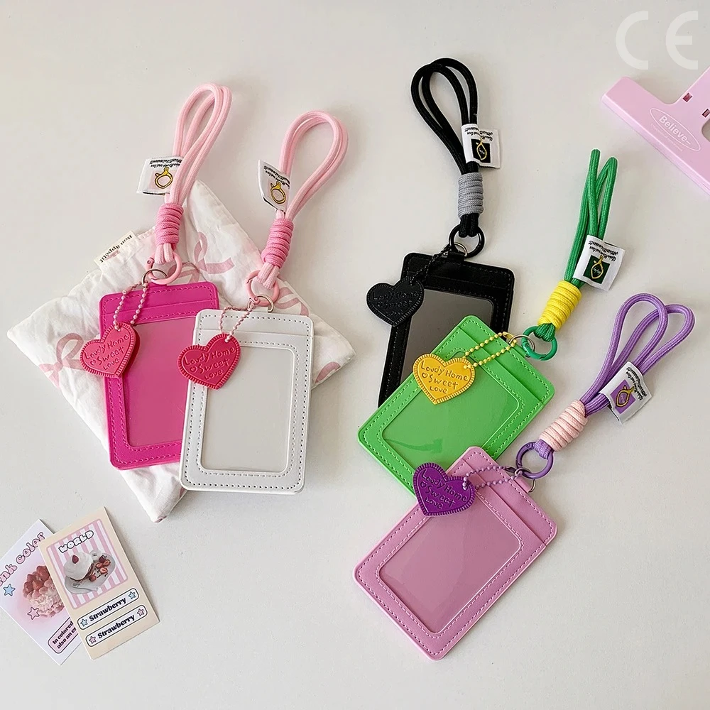 Kpop Photocard Holder Credit ID Card Protective Case Photo Display Holder Bag Pendant Keychain