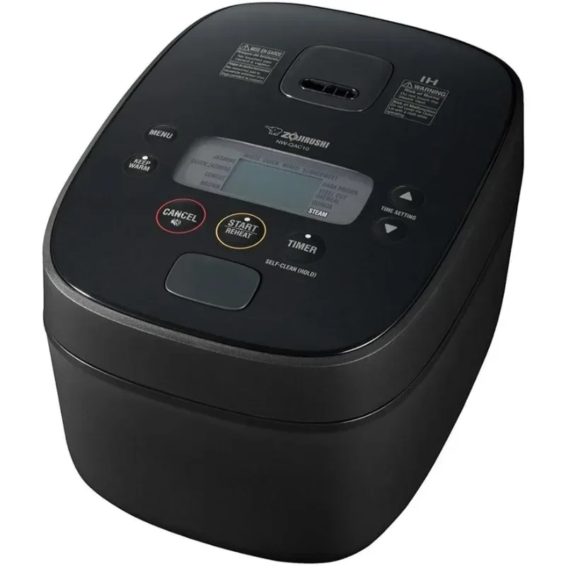 Zojirushi NW-QAC10 Induction Rice Cooker and Warmer, 5.5 Cup Capacity, Black, 9.25 x 12.25 x 7.88