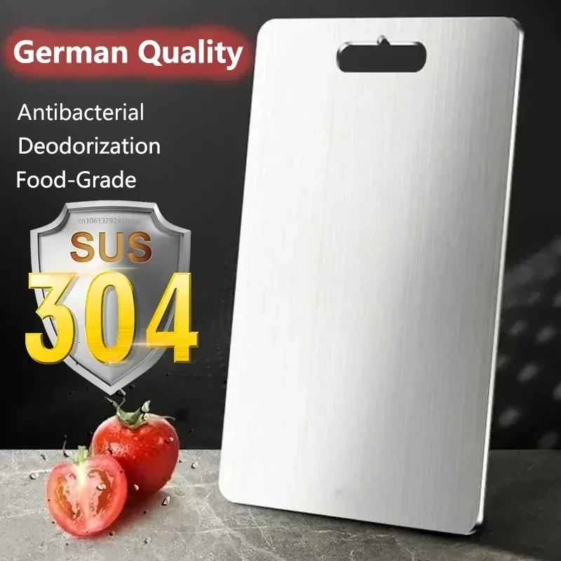 

Double-sided Stainless Steel Cutting Board Food Grade Commercial Thickened Mildew Resistant Domestic Fruit Cutting Board