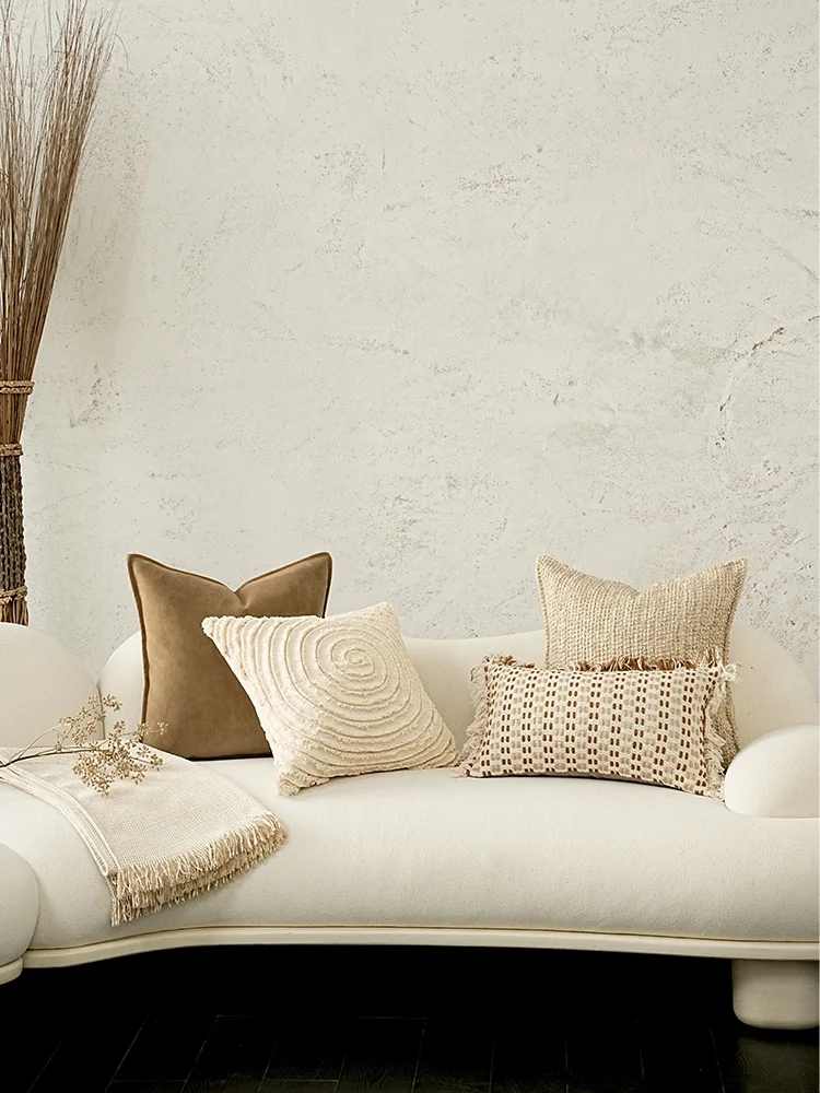 

Подушка для дивана Boles Handicrt Simple Luxury Coffee Series, высококачественная, квадратная/прямоугольная, со съемным чехлом, хлопок/лен, для гостиной