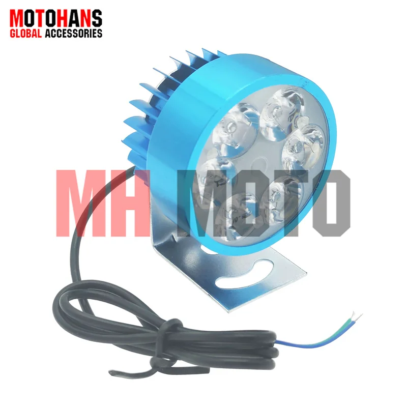 1PC MOTORCYCLE LED SPOTLIGHTS DC 12-80V 12W 1000LM UNIVERSAL MOTORBIKE SINGLE LIGHT DUSTPROOF WATERPROOF LONG LIFE FOR SCOOTERS