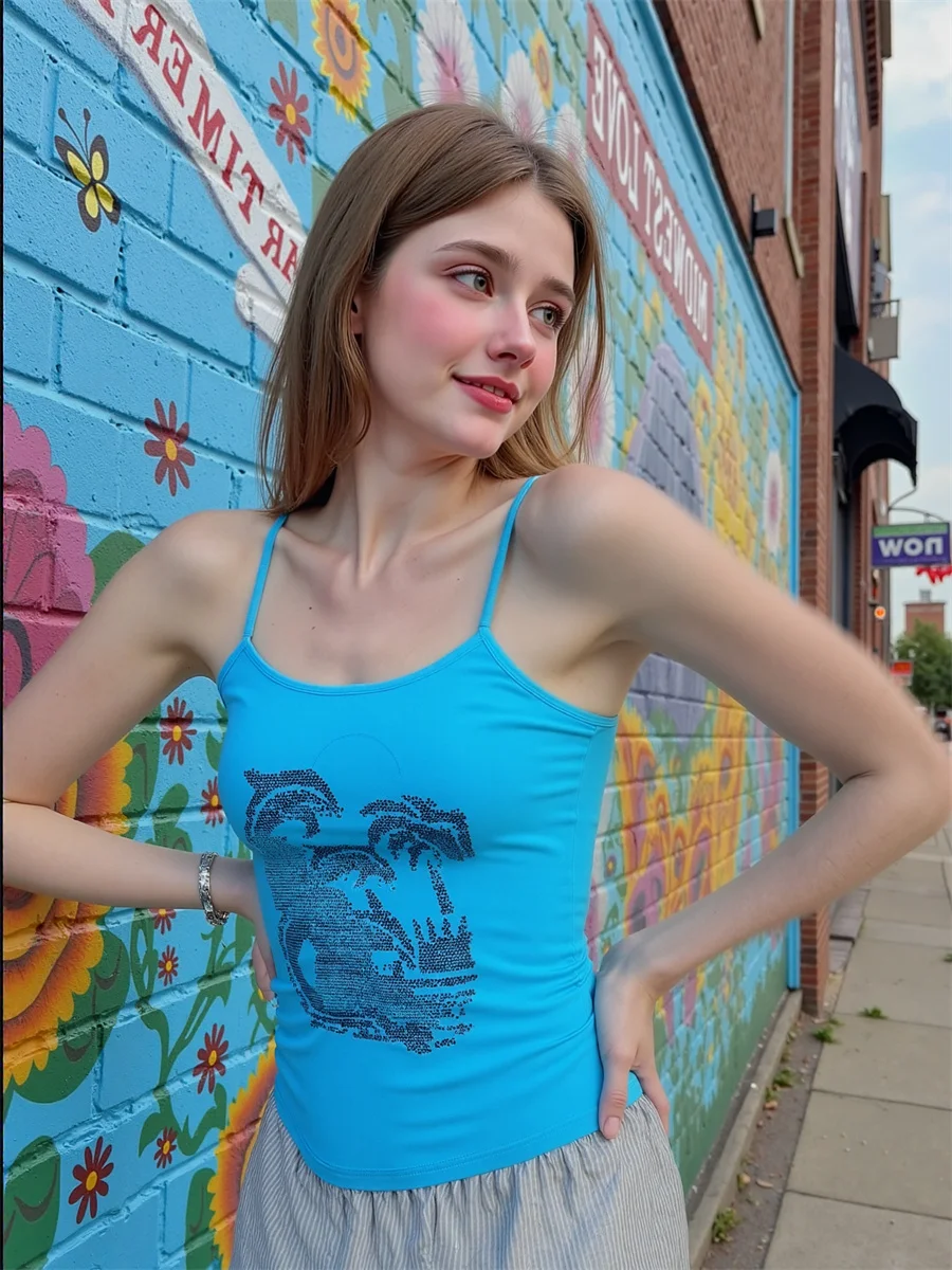 

Tanks Camis Womens printing Patchwork Checked Plaid Classic British Flag National Preppy Academia High Quality School