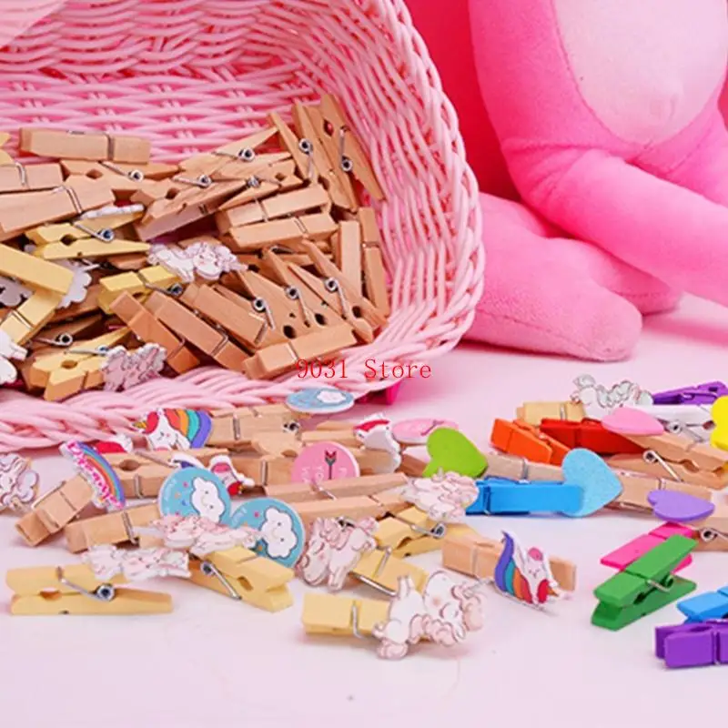 Photo Clip with 1.5Yard Twine For Hanging Picture Rabbit Photo Peg