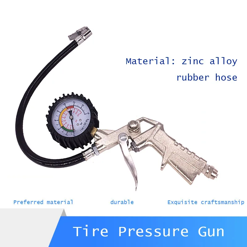 

1PC Air Compressors Inflators Auto Tire Fast Inflator Self-locking Black Tube Hose Adapter Car Air Rubber Hose Lock On Clip