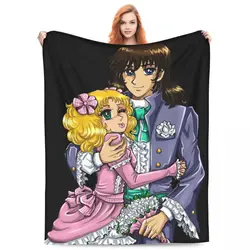Candy Candy And Terry Grandchaste Blankets Fleece Decoration Anime Multifunction Soft Throw Blankets for Home Office Rug Piece