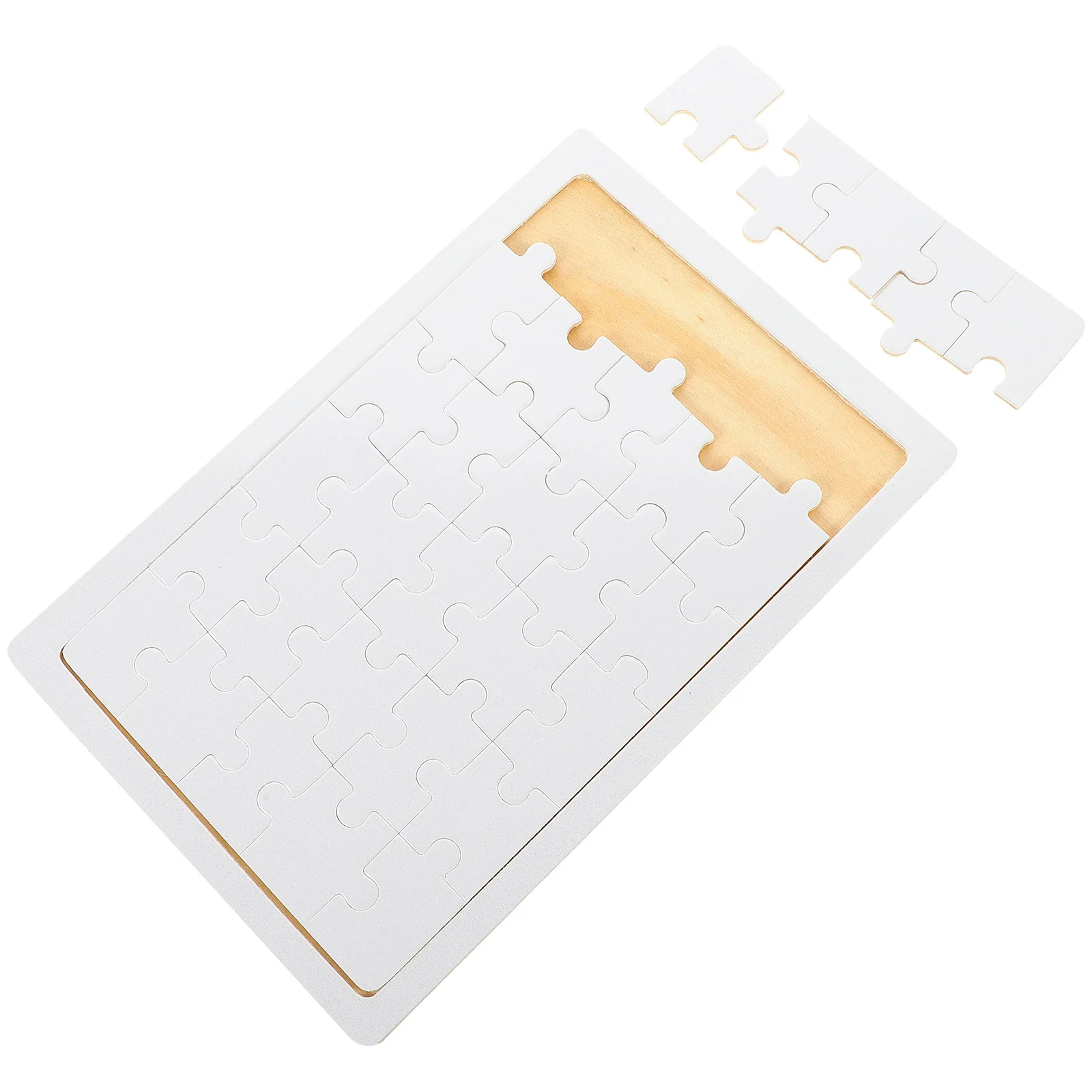 

Toy Puzzles Blank Cognitive Plaything Jigsaw Heat Transfer Wooden Craft Paper White Thermal Sublimation Blanks Child