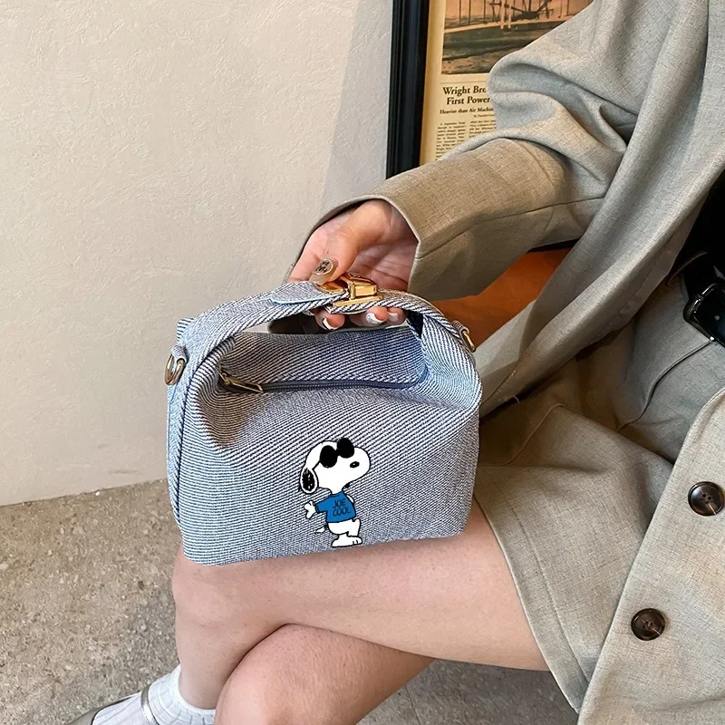 Snoopy Y2k Bag for Women Peanuts Anime Fashion Handbag Ladies Crossbody Clutch Purse Cosmetic Pouch Casual Tote Shoulder Bags