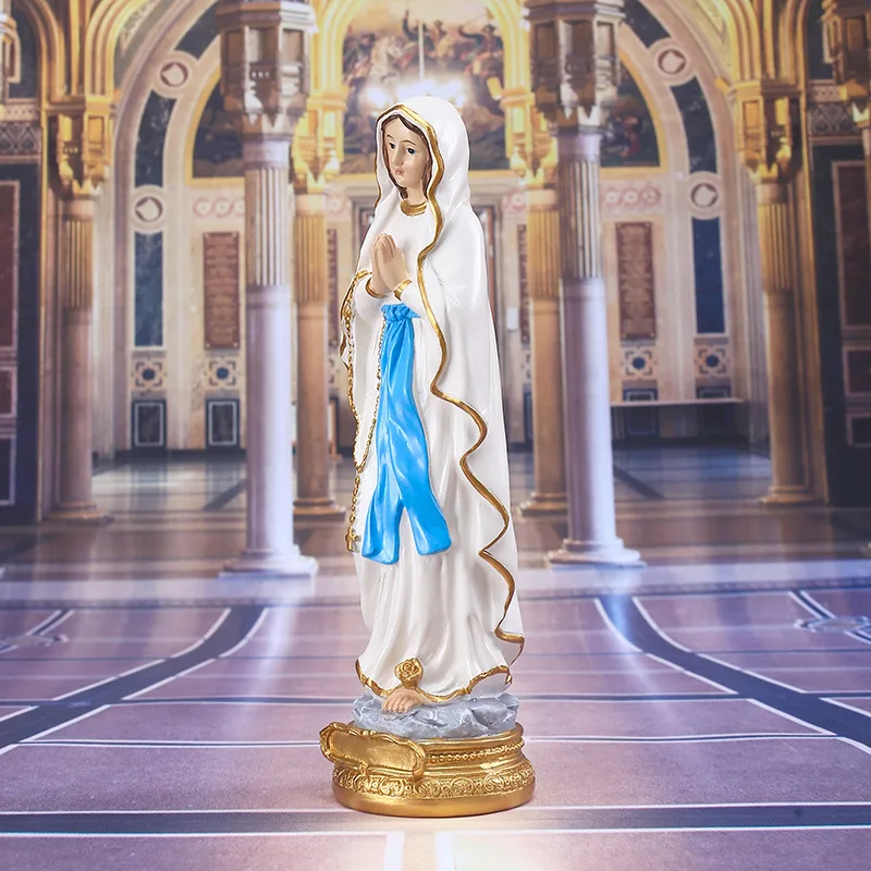 Nordic Religious Gassho Virgin Mary Resin Ornaments Church Catholics Gifts Home TV Cabinet Bookcase Figurines Crafts Decoration