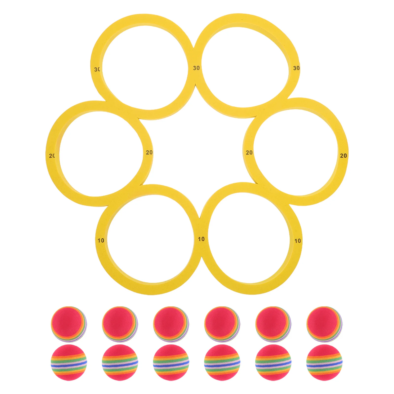 Juego de anillos flotantes para lanzar agua Eva, lanzamiento de piscina con diseño marcado de puntuación, juego familiar portátil al aire libre para adolescentes y niños, 1 Juego