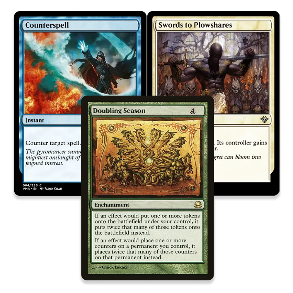 Коллекционные карты TCG Magical Game высокого качества: Counterspell/Swords to Plowshares/Doubling Season — игрушки и подарки для мальчиков