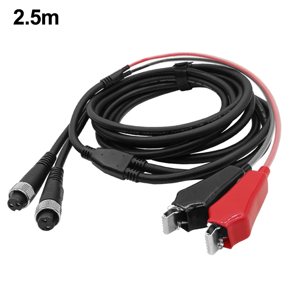 Electric Reel Cable Electric Reel Extension Power Cable 2 5m Length 2 Pins 2 5m Length 304 Stainless Steel Clip Pure Copper Wire