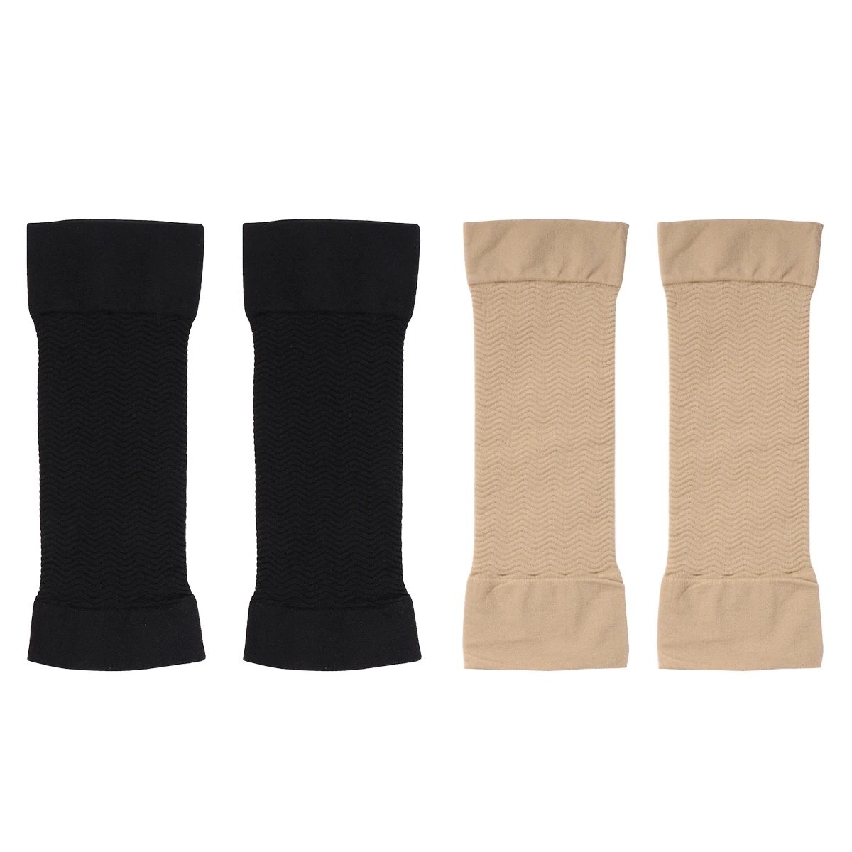 

2pairs Elastic Compression Arm Shaper Sleeves Slimming Scar Covering Improve Shaper Sleeve Protector Calf Shaper Sleeve