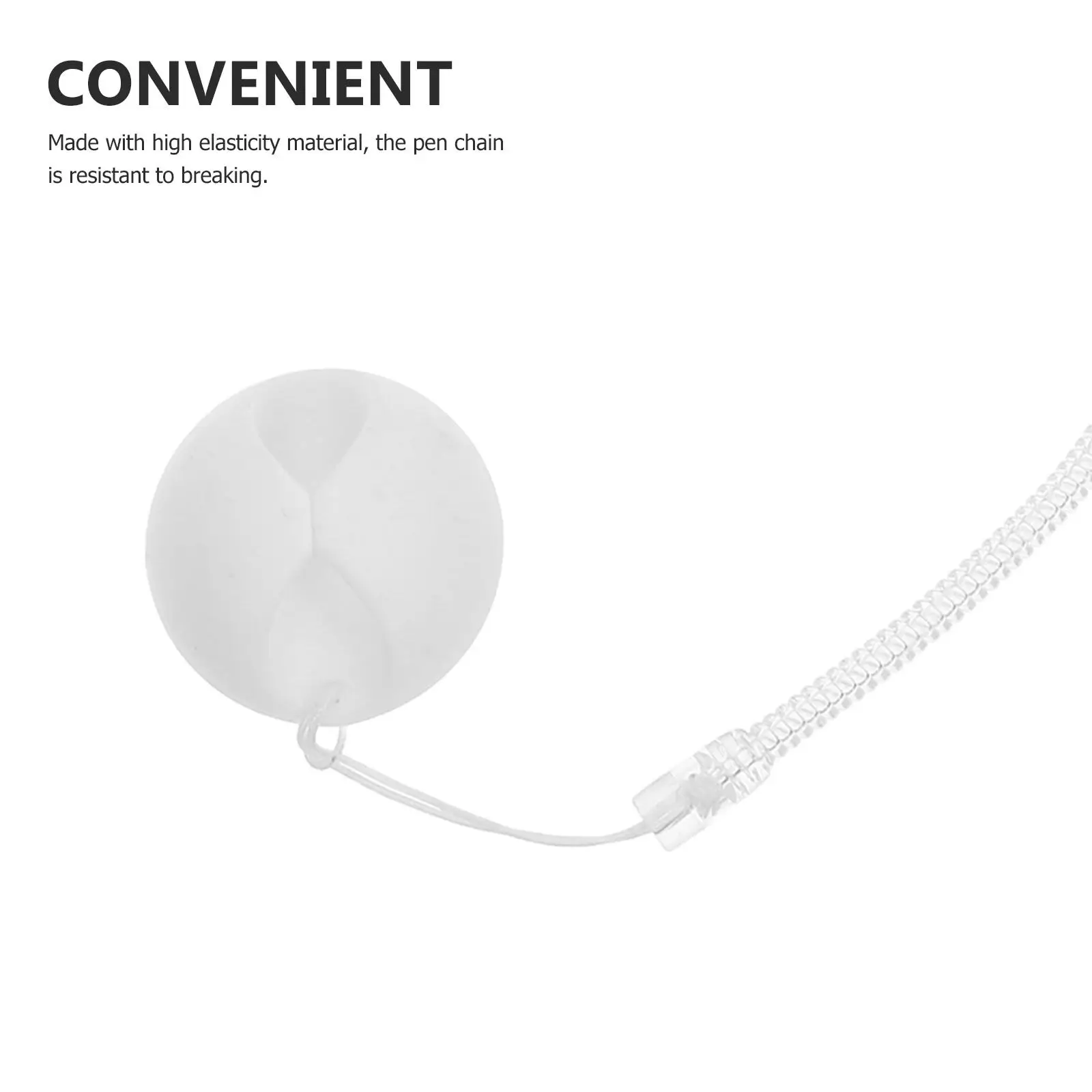 Pen Chain Holder 2 Piece Secure Anti Theft Drop Resistant Silicone Pen Stand for Office Bank Counter Desk