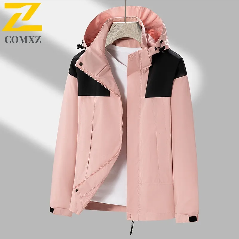

Ветрозащитная куртка COMXZ, высококачественный легкий водонепроницаемый мужской плащ для путешествий, скалолазания, 2025, удобная куртка для кемпинга