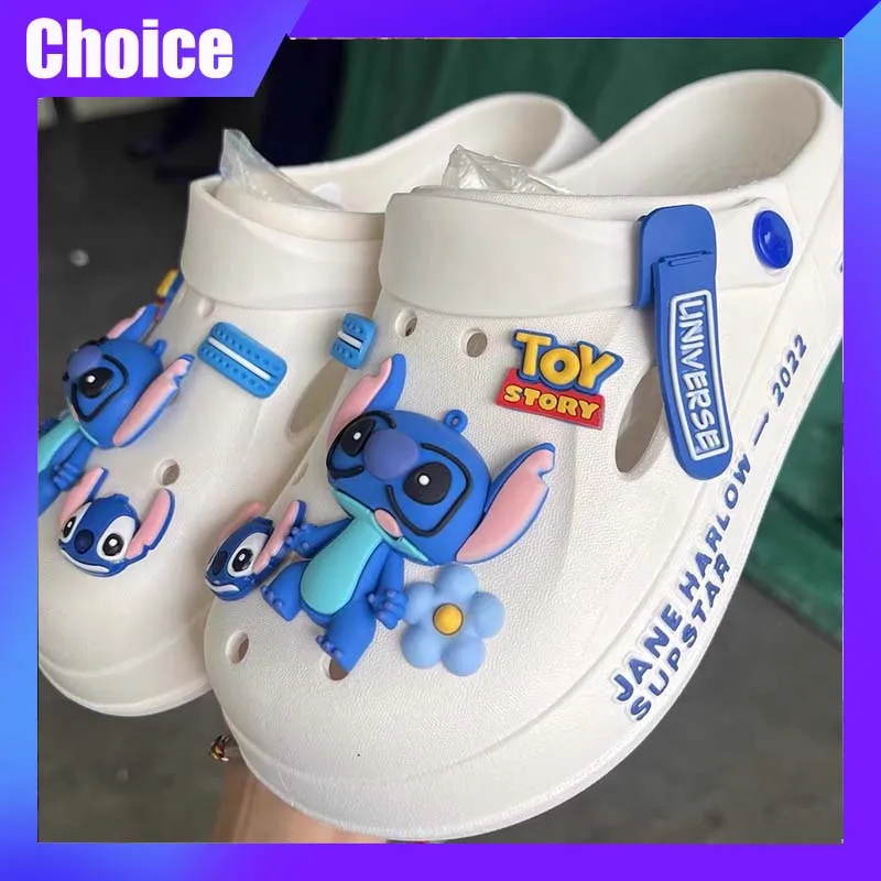 

Тапочки с вышивкой, милая обувь с отверстиями, кавайные женские и мужские модные нескользящие тапочки, домашние дышащие тапочки для отдыха на пляже, подарок