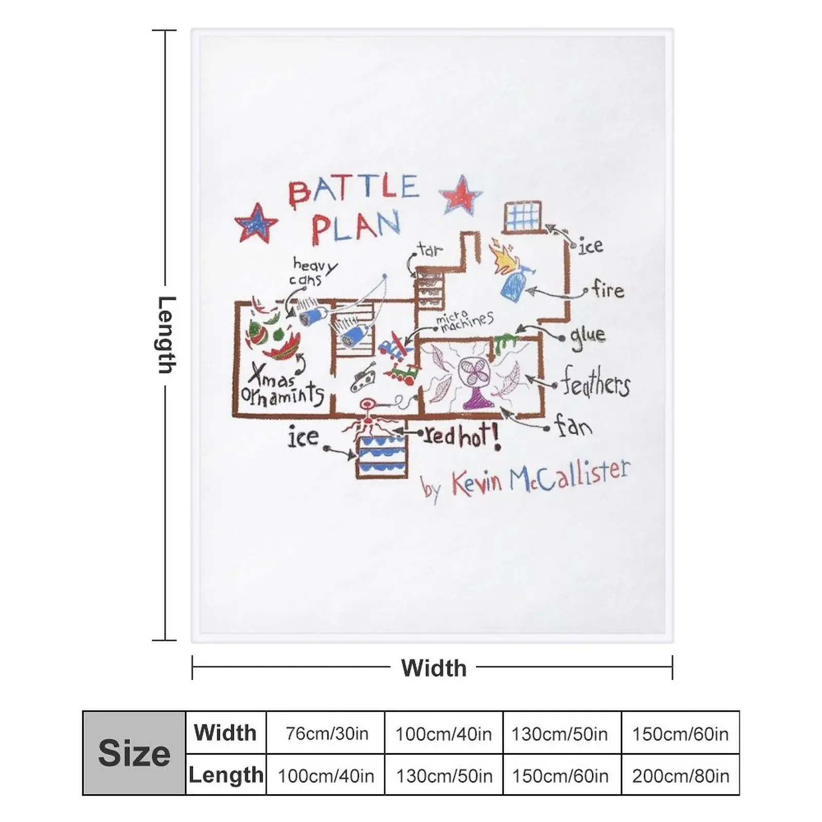 Home Alone Kevin's Battle Plan رمي بطانية متعددة الأغراض للأريكة الدافئة لفصل الشتاء البطانيات المتحركة