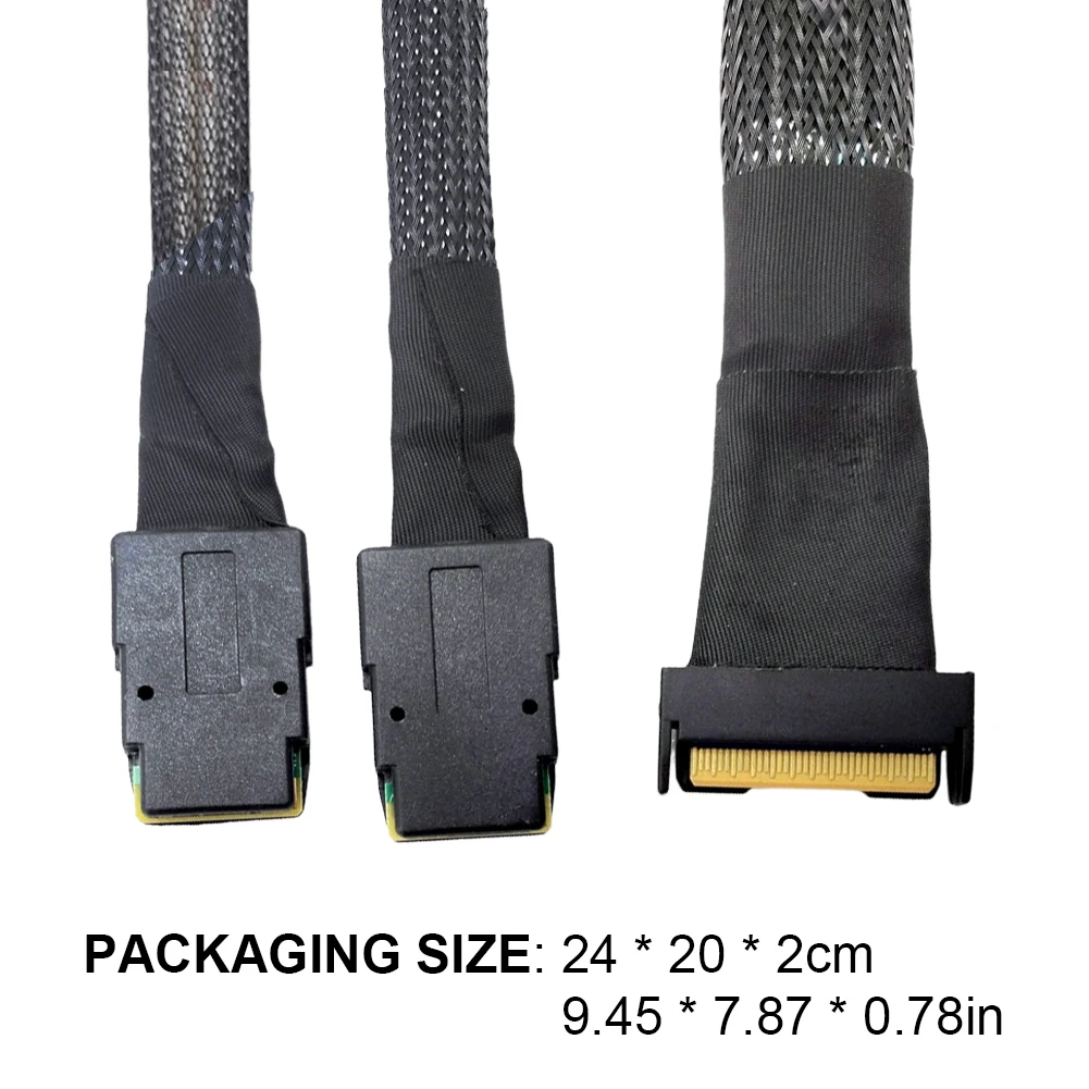 MClO X8 MCIO 8i(74P) ke kabel SFF-8087 ganda PCIE5.0 Server kabel adaptor kecepatan tinggi kabel koneksi kabel Server adaptor