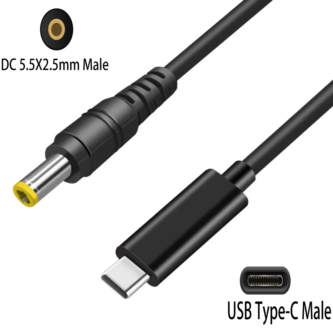 

1.5m USB C PD Charger Cable Type-C Male Input To DC5.5x2.5mm 12V Power Supply Cord for Routers Speaker CCTV Camera LED Strips