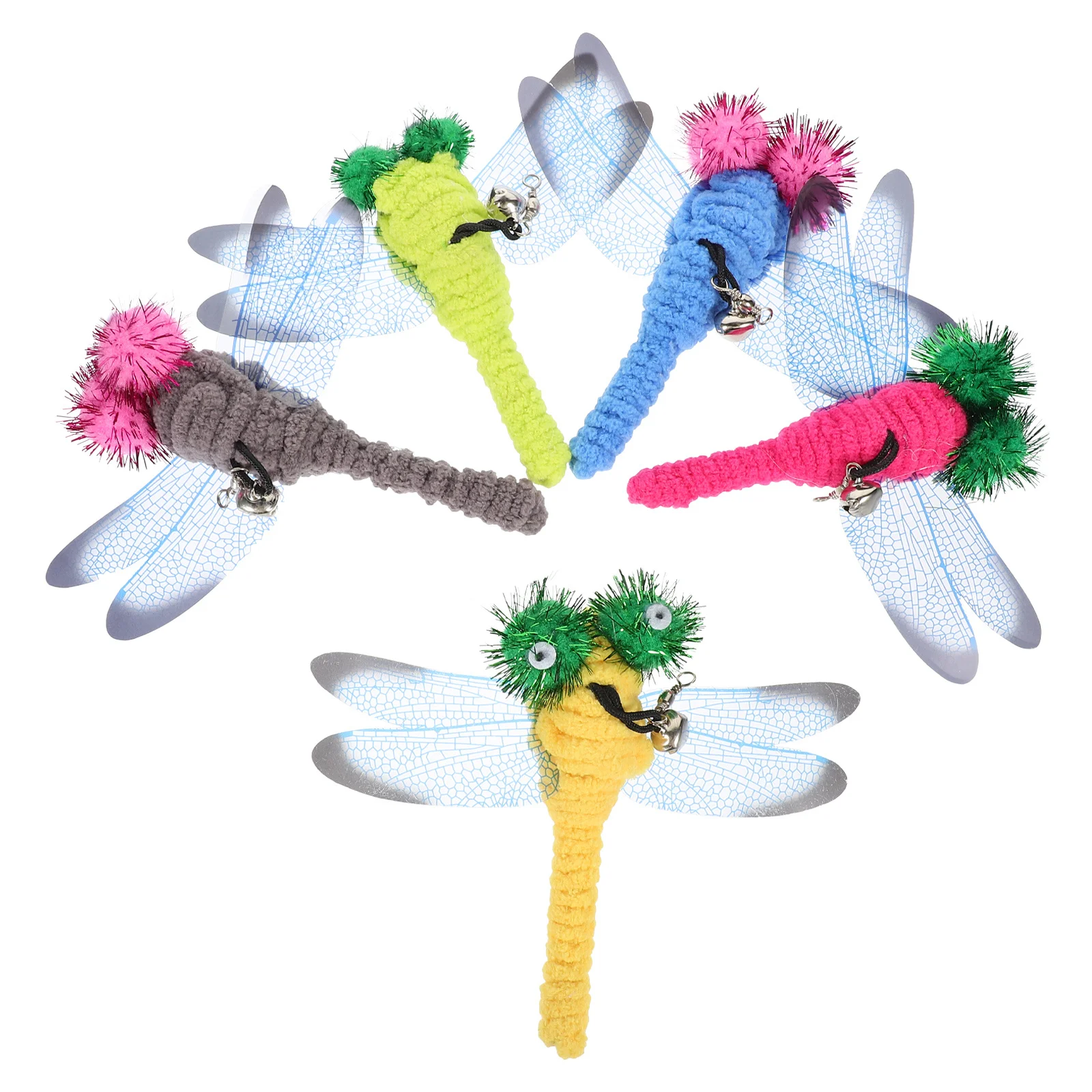 5 قطع من رؤوس استبدال عصا القطط بألوان نابضة بالحياة، تصميم جذاب وممتع لجلسلات اللعب التفاعلية للقطط