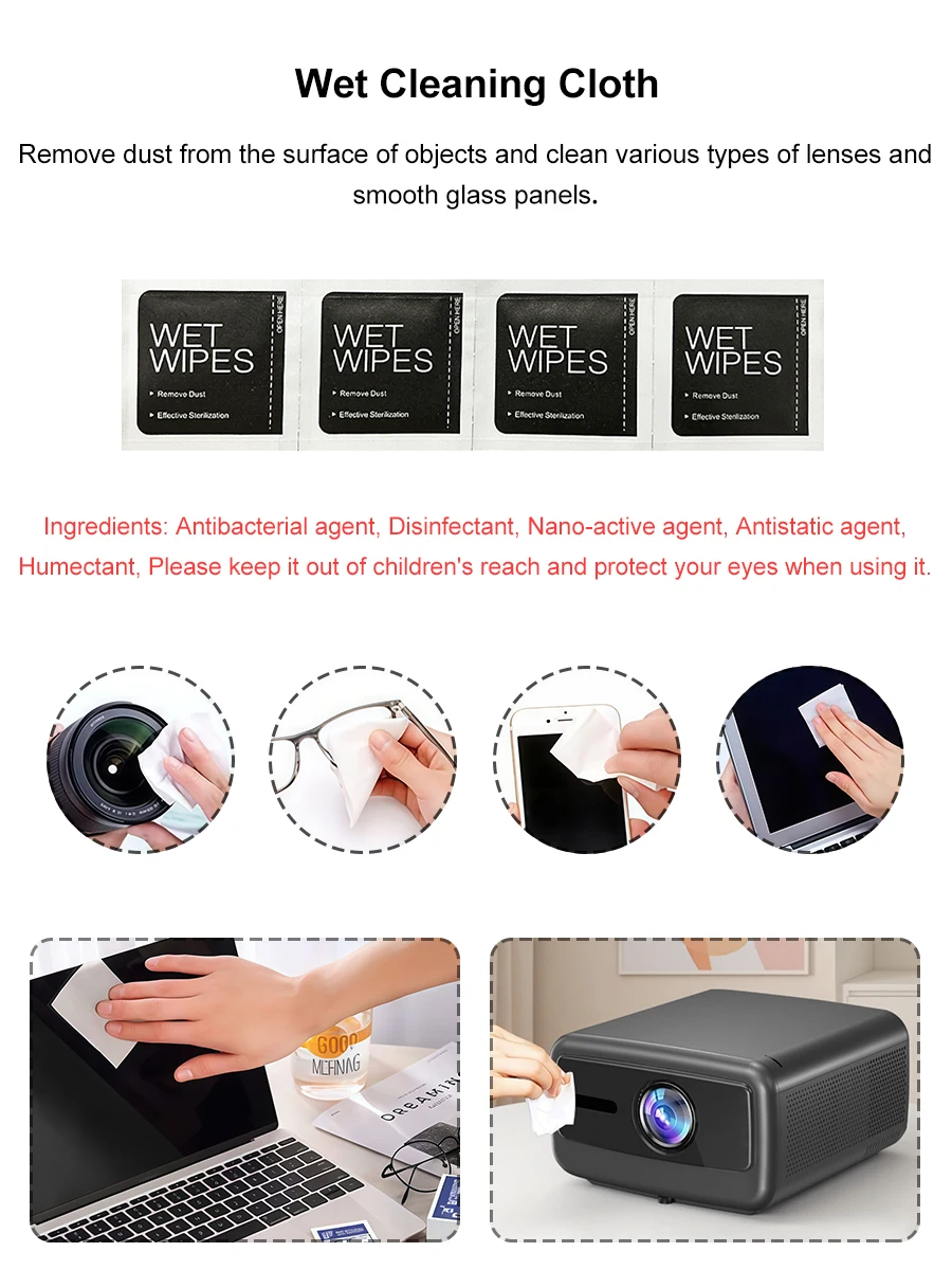 Projector Dust Cleaning Kit Projector Lens / Cleaning Dust Inside for XGIMI Z9X HY300 D10S Q13W Projector Camera Computer Screen