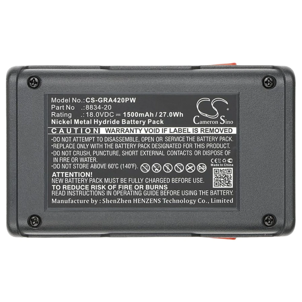 

Ni-MH Gardening Tools Battery for Gardena,18.0v,1500mAh,Turbotrimmer SmallCut 300 Accu 648844 EasyCut 42 SmallCut 300 8844-20