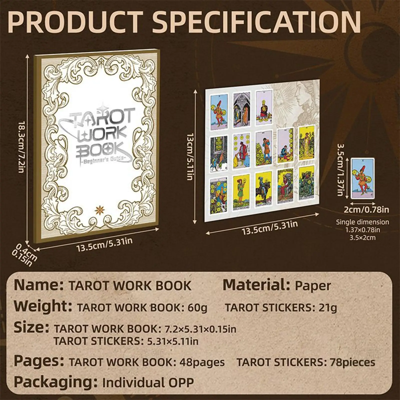 タロットジャーナル ライン入りタロットジャーナリングノートブック ヴィンテージ魔女ワークブック 占星術占いガイダンス瞑想儀式エネルギー用