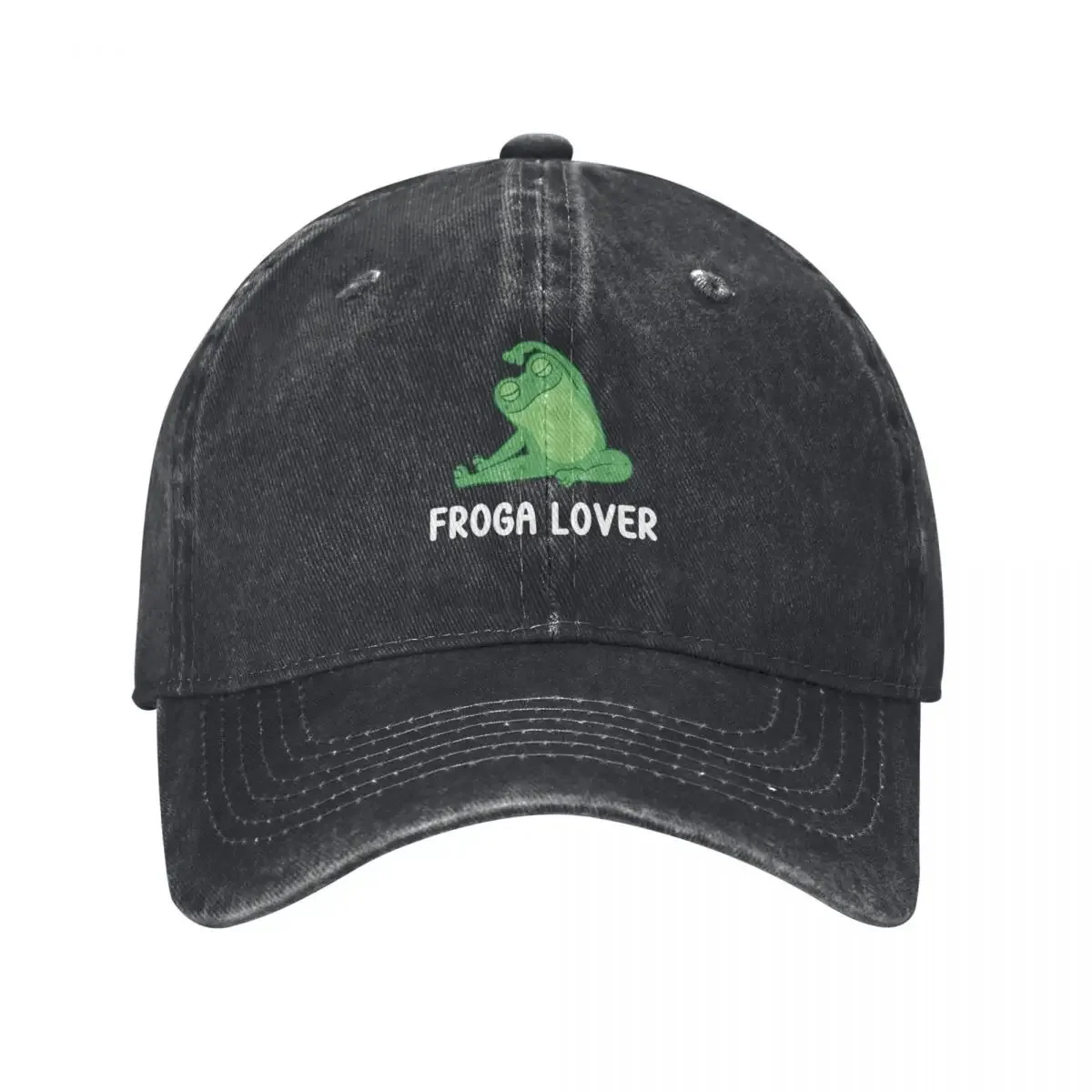 

Frog Doing Yoga Pun - Froga Lover Baseball Cap Military Tactical Cap Snap Back Hat Rave foam party Hat Men Golf Wear Women's