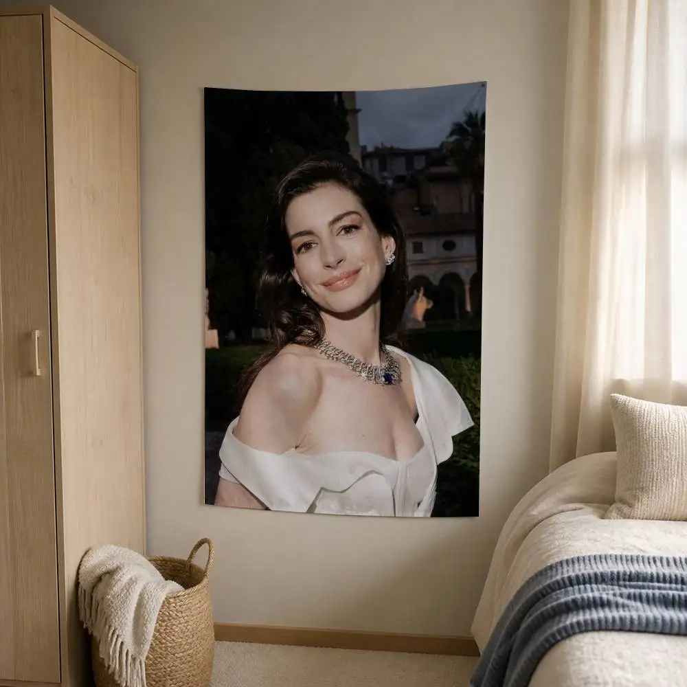 A-Anne H-Hathaway Decorative Wall Flag Banner for Home Garden Garage Indoor Outdoor Decor