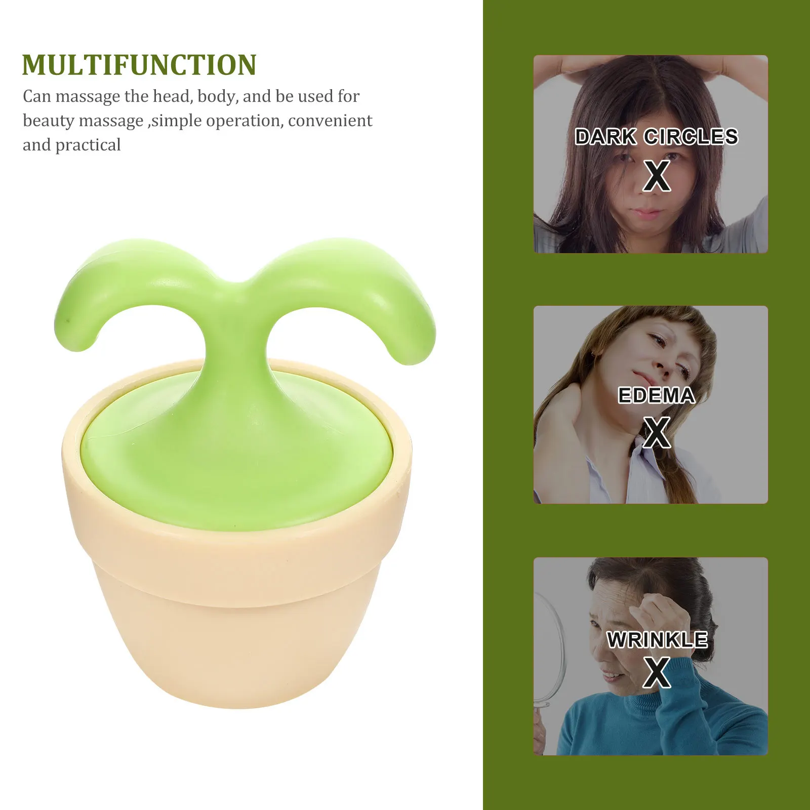 2 قطعة تدليك الجسم الأسطوانة المحمولة نقطة الوخز مدلك دائم PP الخرز الفولاذ المقاوم للصدأ يسهل حملها استخدام كرة التدليك #2