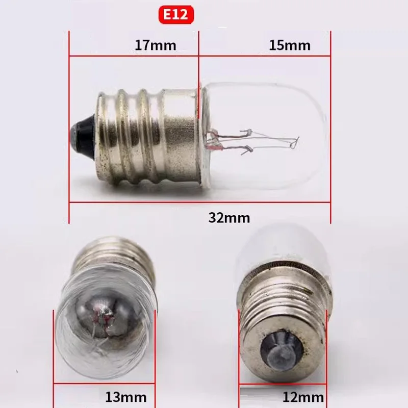 HoneyFly 5pcs E12 Marine Lamp Bulb 15V/18V/24V/28V/30V 2W Machine Tool Instrument Meter Indicator Light