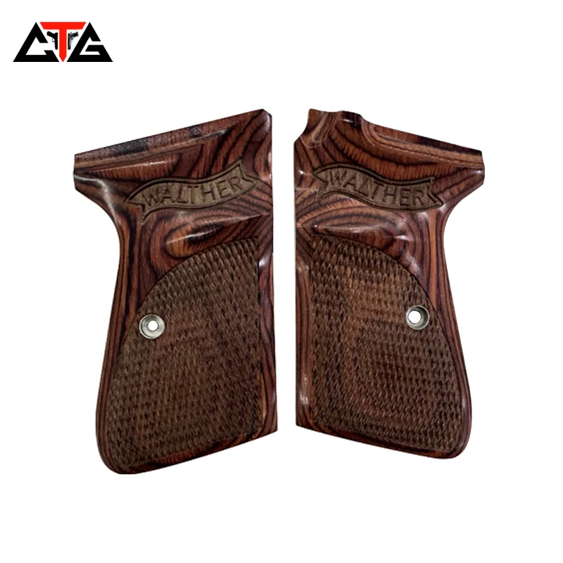 Chwyty CTG Walther PPKS z banerem w kratkę Ultima Panel w kratkę Super Walnut