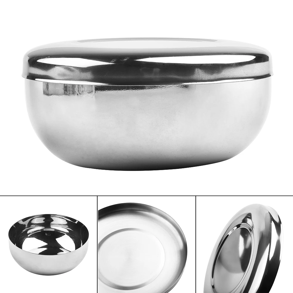 Stainless Steel Rice Bowl For Home, Kitchen, Party, Outdoor Camping, Hiking, Picnic BBQ Traditional Bowl With Lid