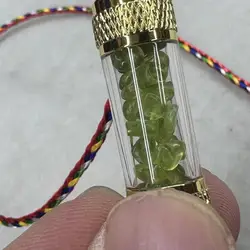 Natural Peridot Stone Beads Pendant Drift Bottle Chip Shape Gemstone Jewelry For Women For Men For Gift Wholesale !