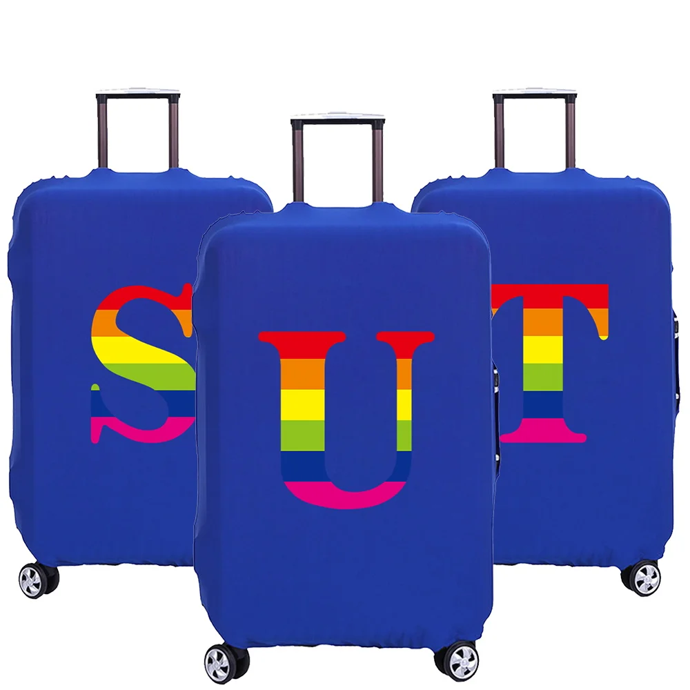 Luggage Covers Travel Accessories Suitcase Cover Protector Reusable Washable 18-32inch Rainbow Letter Printed Pattern Series