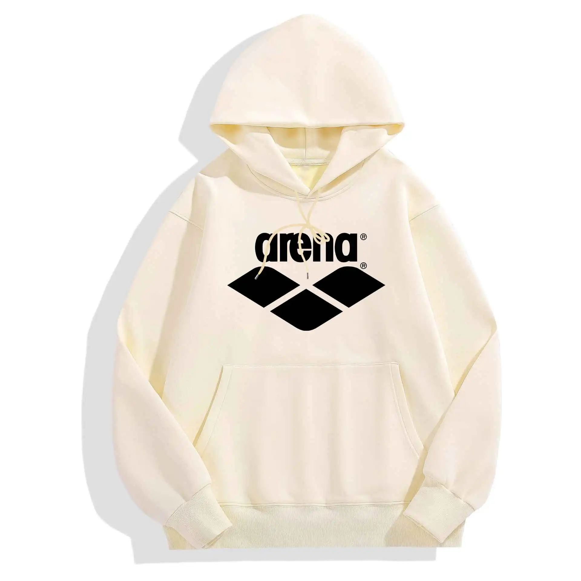 Ropa deportiva cálida informal con capucha de manga larga estampada a la moda para hombre ropa de calle holgada de moda de otoño