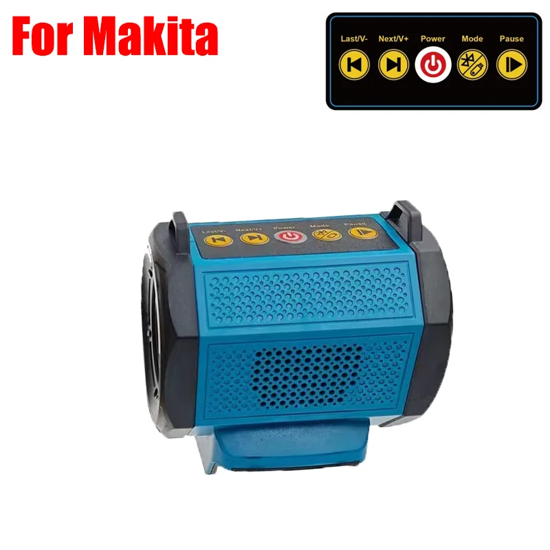 

Portable Bluetooth Speaker for Makita 18V Lithium Batteries Wireless Compact Speaker with USB and Type-C Ports for Homes Parties