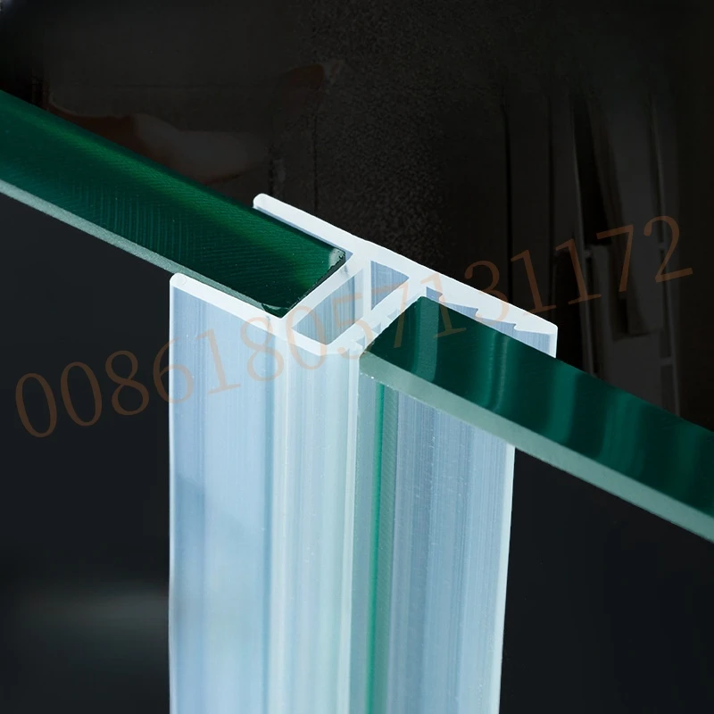 h-shape Silicone Sealing Strip for Frameless Glass Door & Window Seals, Weatherstripping, Heat-Resistant Draft Stopper