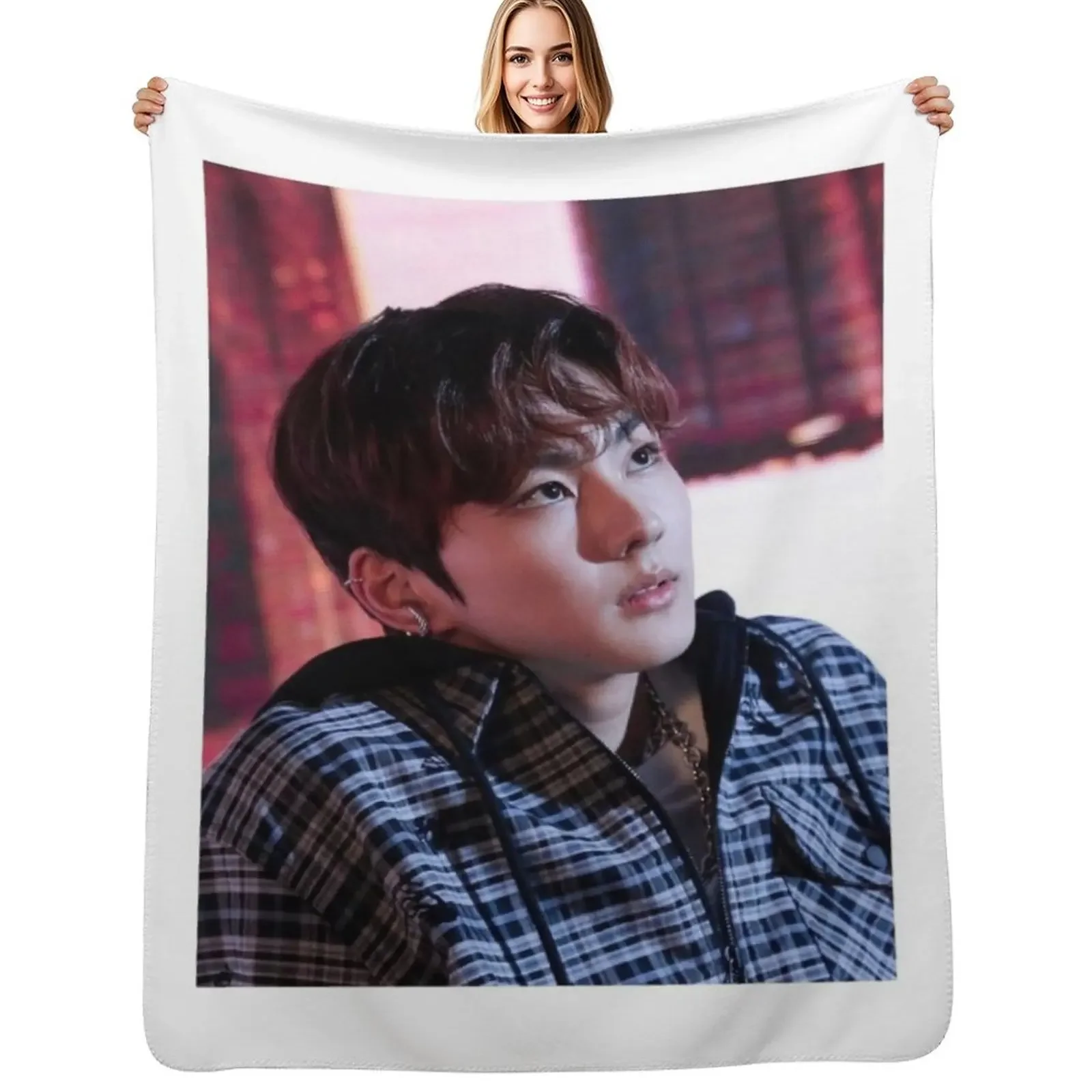 

Jungwon Throw Blanket anime Large Furrys Fashion Sofas Blanket