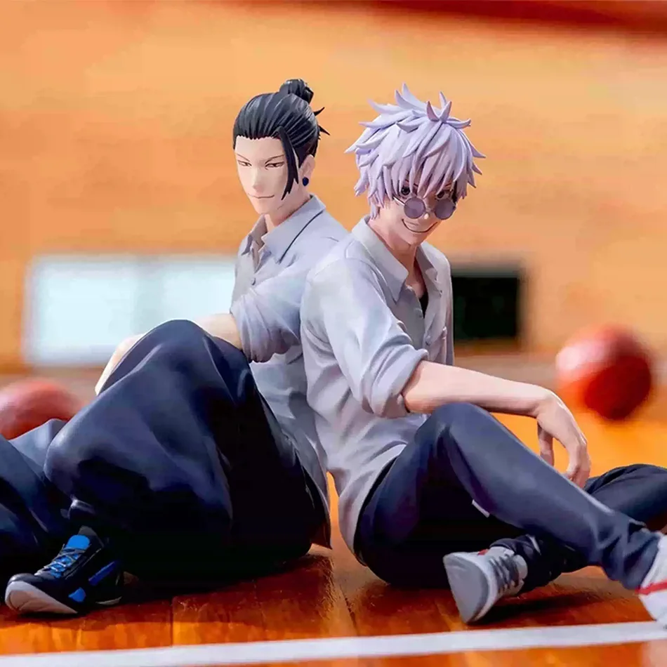 New Gojo Satoru Anime Jujutsu Line Figre Geto Suguru Yumemirize Sitting Position Collection Model Gift Toy Action Figure PVC