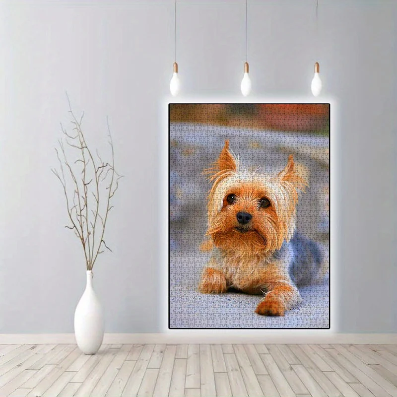 1000 قطعة من ألغاز الورق DIY، ألغاز الحيوانات الأليفة اللطيفة على شكل جحر يوركشاير، مادة البطاقة البيضاء عالية الجودة، مناسبة للوالدين والشباب #6