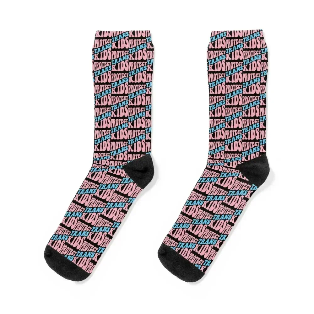 PROTECT TRANS KIDS Socks retro Run christmas stocking Men's Socks Luxury Women's