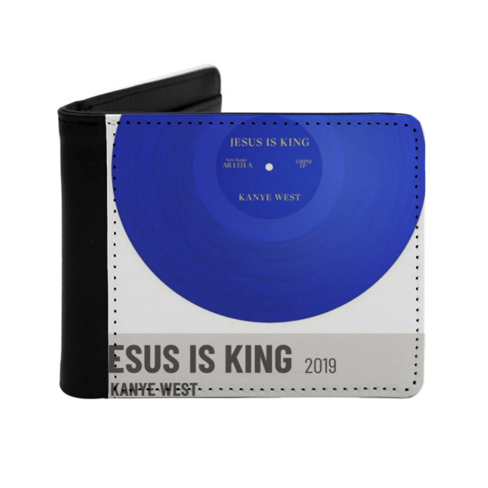 

The Blue Of West Vinyl Record Poster New Print Wallet Short Men Wallets Credit Card Holder Purses Rapper Minimalist Kanyewest